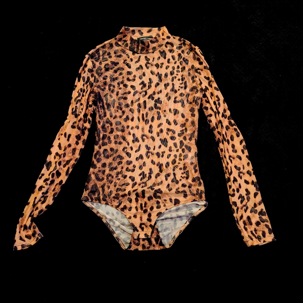 Animal print bodysuit